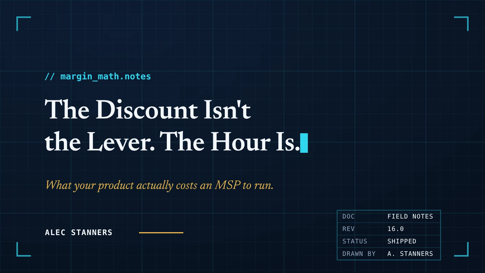 The Discount Isn't the Lever. The Hour Is.